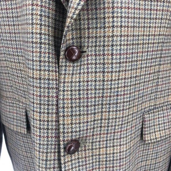 SOLD! Austin Reed Houndstooth Elbow Patch Blazer Size 43R - Picture 13 of 15